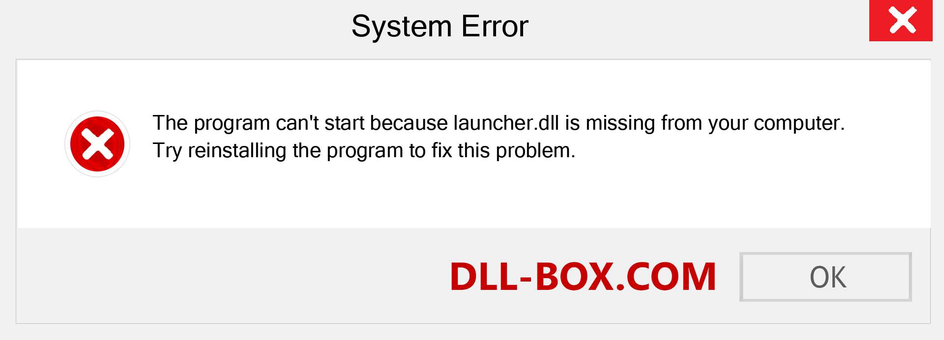  launcher.dll file is missing?. Download for Windows 7, 8, 10 - Fix  launcher dll Missing Error on Windows, photos, images